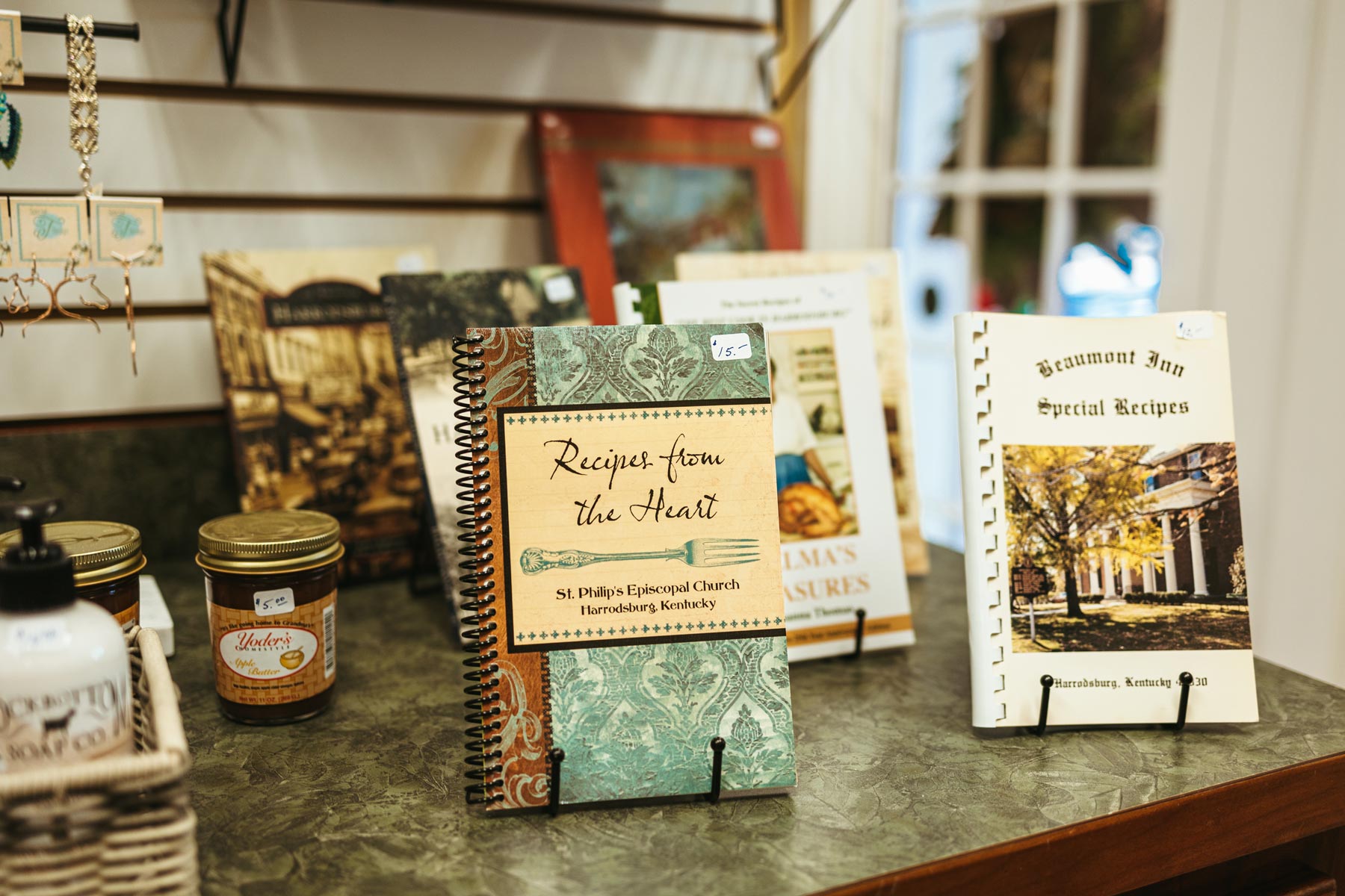 cook books on display